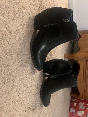 Women's Black Ankle Booties with Side Zip FRYE